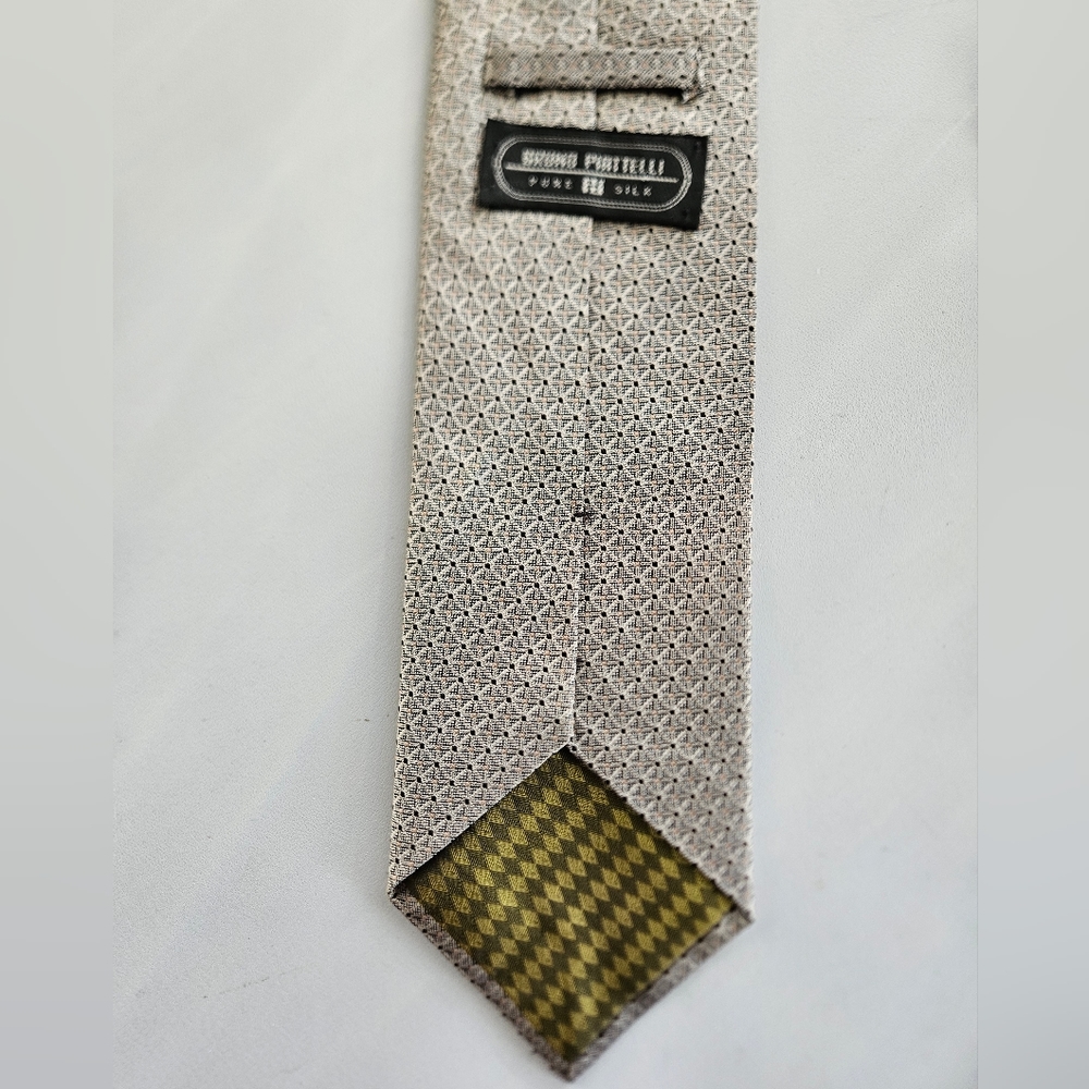 BRUNO PIATELLI Woven Geometric Pattern Silk Tie - Picture 6 of 10
